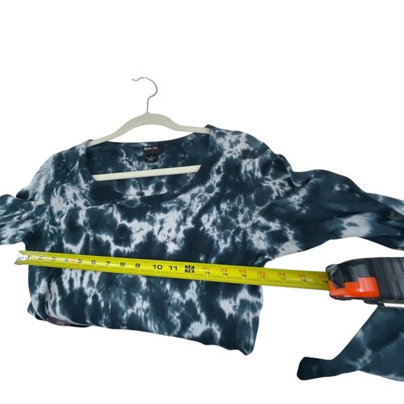 Style & Co Womens Tie-Dye Long Sleeve Top Pink Heart Ribbed Casual  Size S - Picture 6 of 8